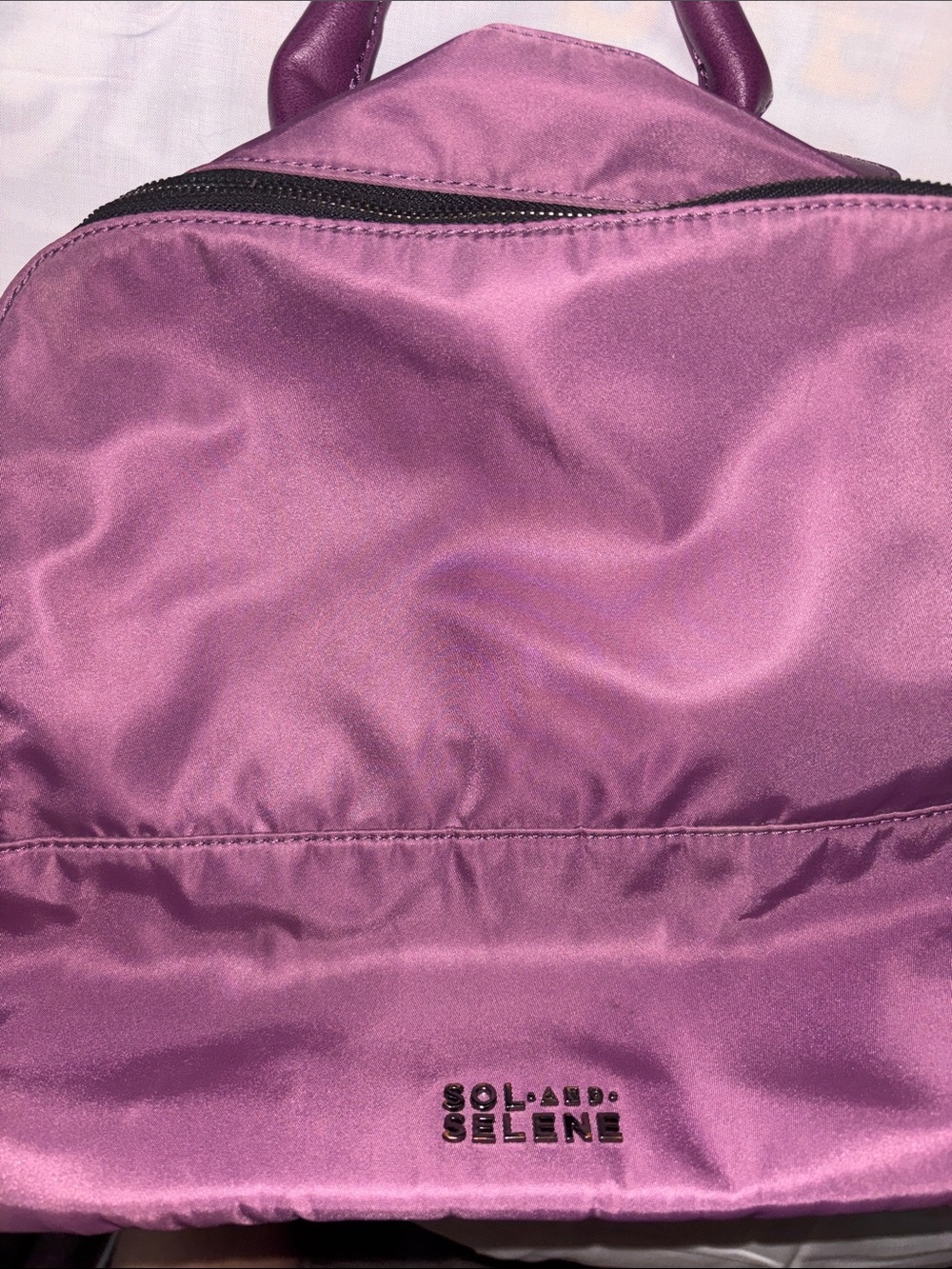 Sol and Selene Pink Satin Backpack